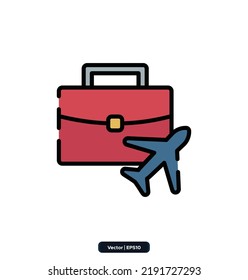 Immigration icons.  Related to business, human resources, Medical. web icon set. Color icons collection. vector illustration.