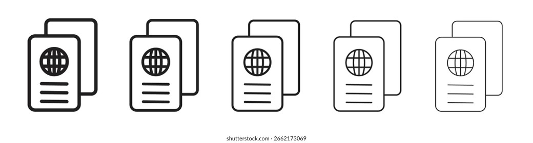 Iconos de la inmigración. diseños simples y modernos del icono del Vector