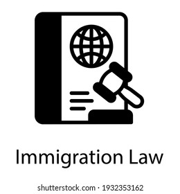 An Immigration Law Icon In Solid Design