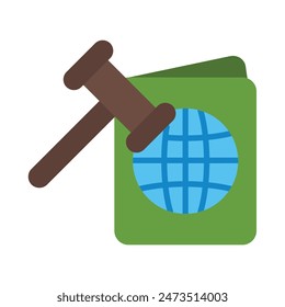 Immigration Law Vector Flat Icon Design
