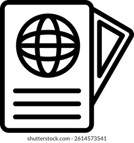 Immigration Line Vector Icon Design