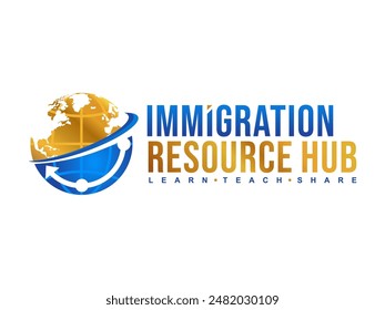 immigration logo vector. Concept of immigration and migration programs, Services and Free Online Evaluation