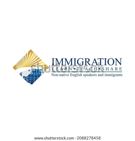immigration logo vector. Concept of immigration and migration programs, Services and Free Online Evaluation