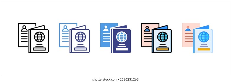 Immigration Multi Style Icon Set