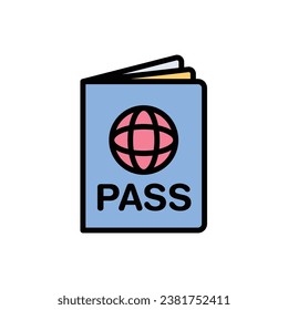 Immigration Passport Icon Vector Illustration