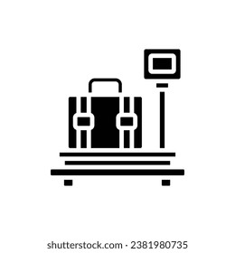 Ilustración de vectores de iconos rellenados en la escala de inmigración