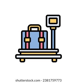 Ilustración de vectores de iconos de escala de inmigración