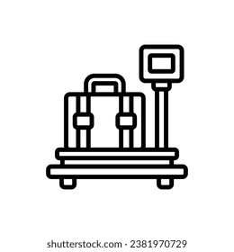 Immigration Scale Outline Icon Vector Illustration