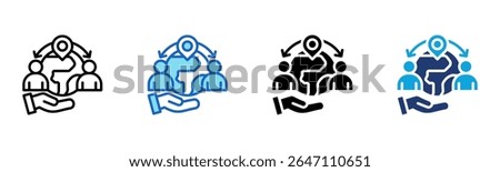 Immigration Services icon Multi Style Vector Illustration