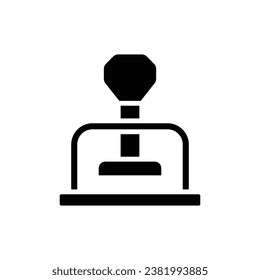 Ilustración de vectores de iconos rellenados con sello de inmigración