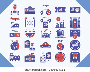 IMMIGRATION vector design blue filled color gradient icon for downlaod