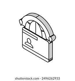 immigration visa isometric icon vector. immigration visa sign. isolated symbol illustration