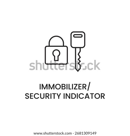 An immobilizer and security indicator symbol.