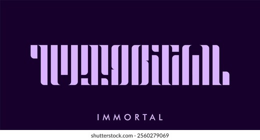 IMMORTAL ambigram logotype design concept for business logo