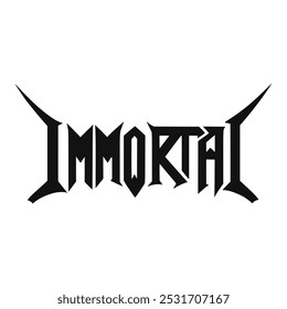 design de modelo de ilustração de vetor de moda de black metal imortal