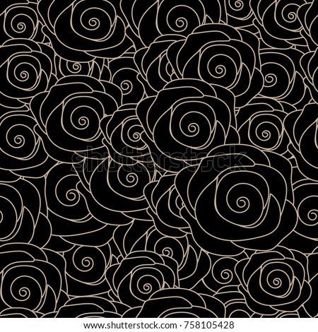 immortal black rose seamless pattern of the love naver dies