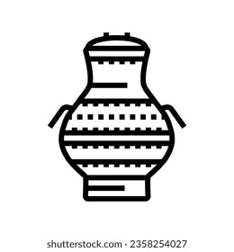 immortality elixir taoism line icon vector. immortality elixir taoism sign. isolated contour symbol black illustration