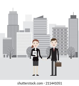 Immovable property Salesman - Vector