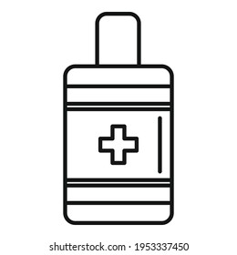 Immune antiseptic icon. Outline Immune antiseptic vector icon for web design isolated on white background