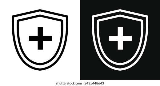 Juego de iconos de la protección inmune. Ilustración vectorial