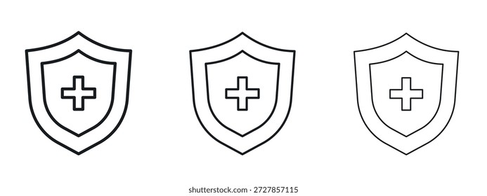 Imune guarda ícone vetor Logo Design Template. Gráficos de Traçado editáveis.