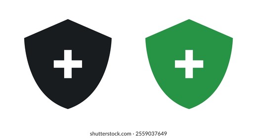 Immune guard icons in black and colored version