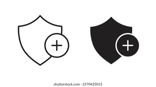 Immune guard vector web icons set