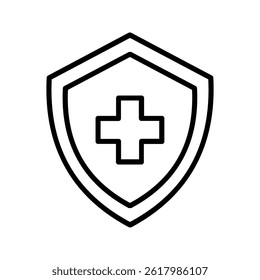 Immune icon. for mobile concept color editable