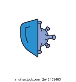 immune icon. projector Symbol sign for mobile concept and web design. Vector icon, Logo illustration, Vector graphics