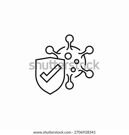 immune shield protection icon sign vector