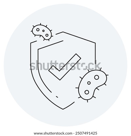 Immune Support Icon Design. Represents Immune, Support, Health, Protection. Vector icon.