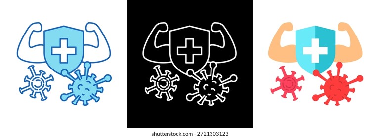 Icono de Asistencia inmune Ilustración vectorial triplestyle