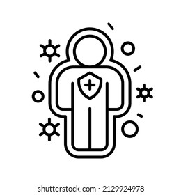 Immune system, antivirus protection icon. medical sign. vector illustration