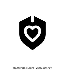Icono del sistema inmune de glifo negro ui. Protección del organismo. Salud. Medicaid. Diseño de interfaz de usuario. Símbolo de silueta en el espacio blanco. Pictograma sólido para web, móvil. Ilustración vectorial aislada