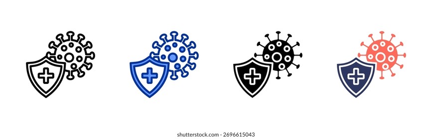 Immune System Boost icon sheet multiple style collection