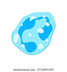 Immune system cell illustration showing white blood cell attacking pathogens, symbolizing protection, immunity, health and medical science for research, vaccination and healthcare concepts
