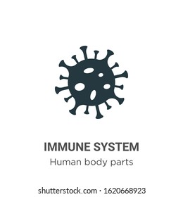 Immune system glyph icon vector on white background. Flat vector immune system icon symbol sign from modern human body parts collection for mobile concept and web apps design.