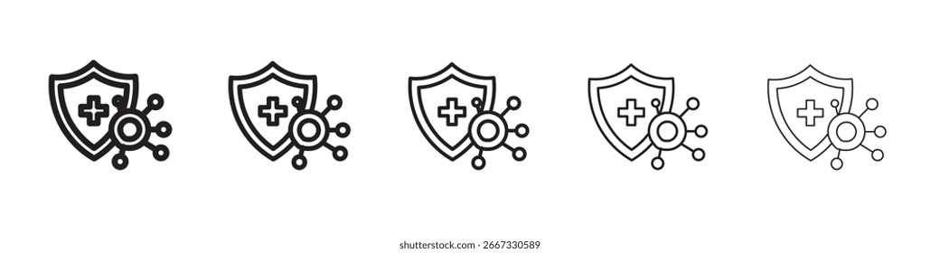 Diseño del icono del sistema inmune, logotipo, App, interfaz de usuario. Ilustración vectorial, EPS