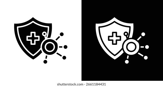 Immune system icon of a flat style vector