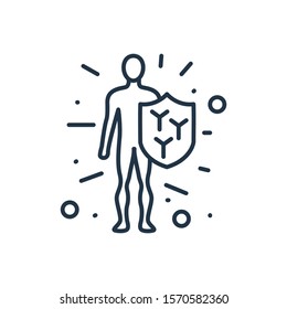 Immune system icon. Isolated immunity and immune system icon line style. Premium quality vector symbol drawing concept for your logo web mobile app UI design.