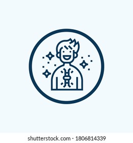 icono del sistema inmunitario aislado en el fondo blanco de la recolección del cuerpo humano. icono del sistema inmunitario moderno y moderno símbolo del sistema inmune para logotipo, web, app,