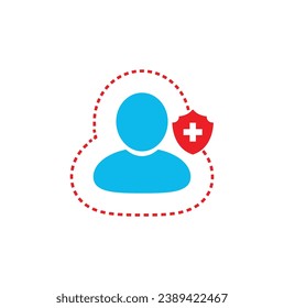 immune system icon on white background