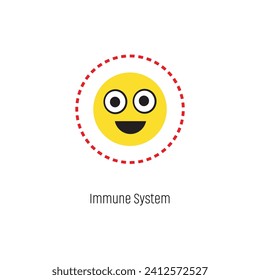 immune system icon on white background