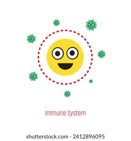 immune system icon on white background