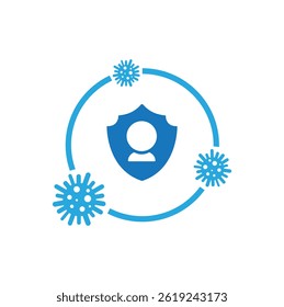 immune system icon on white background