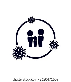 immune system icon on white background