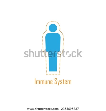 immune system icon on white background