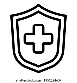 Immune system icon. Outline immune system vector icon for web design isolated on white background