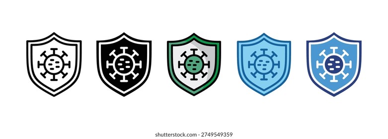 Immune System Icon Set Multiple Style Collection