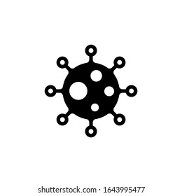 Immune system icon vector in black flat shape design isolated on white background